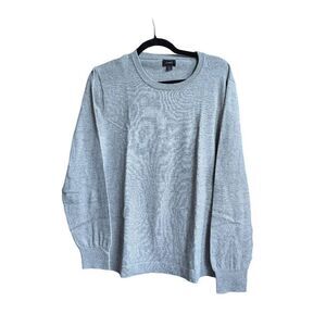 J. Crew Men's long sleeve pull-over gray sweater Medium
